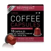 Keurig K-Cups<Bestpresso Verona Blend Coffee Nespresso Original Pods, Dark Roast, 10/Box (BST10406)