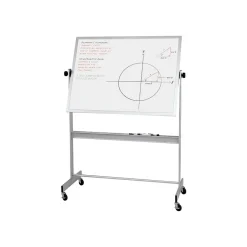 New Deluxe Porcelain Dry-Erase Whiteboard, Anodized Aluminum Frame, 5' x 4' (668AF-DD) Dry Erase