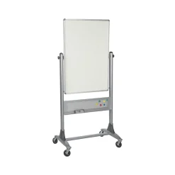 New Platinum Porcelain Dry-Erase Whiteboard, Anodized Aluminum Frame, 3' x 2' (669RU-DD) Dry Erase