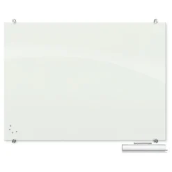 Outlet Visionary Glass Dry-Erase Whiteboard, 4' x 3' (83844) Dry Erase