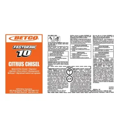 Betco Fastdraw 10 Citrus Chisel Cleaner/Degreaser, Citrus Scent, 67.6 oz., 4/Carton (BET1674700)