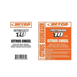 Betco Fastdraw 10 Citrus Chisel Cleaner/Degreaser, Citrus Scent, 67.6 oz., 4/Carton (BET1674700)