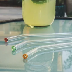 Filters, Stirrers & Straws<Better Houseware Extra-Wide Glass Straws with Cleaning Brush, 5 Pack, (309)