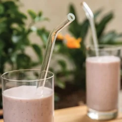 Filters, Stirrers & Straws<Better Houseware Extra-Wide Glass Straws with Cleaning Brush, 5 Pack, (309)