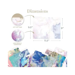 Better Office Abstract Art Heavyweight File Folders, 1/3-Cut Tab, Letter Size, Assorted Colors, 12/Pack (80012-12PK) Clearance