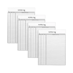 Better Office Activity Log Notepad, 8.5" x 11", Ruled, White, 50 Sheets/Pad, 4 Pads/Pack (25837-4PK) Sale