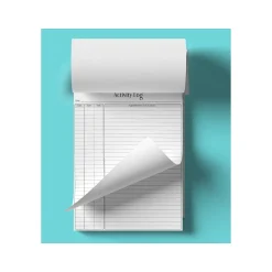 Better Office Activity Log Notepad, 8.5" x 11", Ruled, White, 50 Sheets/Pad, 4 Pads/Pack (25837-4PK) Sale