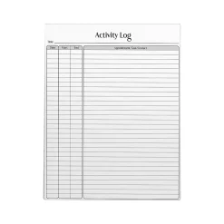 Better Office Activity Log Notepad, 8.5" x 11", Project-Ruled, White/Black, 50 Sheets/Pad (25836) Discount