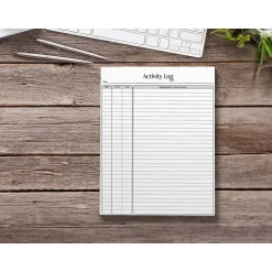 Better Office Activity Log Notepad, 8.5