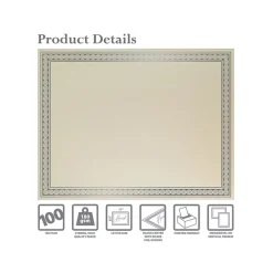 Discount Certificates, 11" x 8.5", Ivory/Silver, 100/Pack (64493-100PK) Awards & Certificates