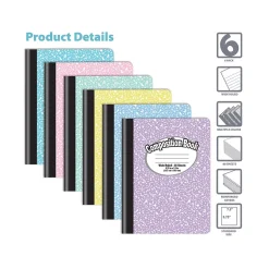 Better Office Composition Notebooks, 7.5" x 9.75", Wide Ruled, 80 Sheets, 6/Pack (25266-6PK) Clearance