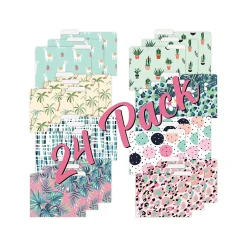 Better Office Cute & Fun Modern Mix Heavyweight File Folders, 1/3-Cut Tab, Letter Size, Assorted Colors, 24/Pack (80023-24PK) New