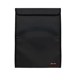 Better Office Fabric Fireproof Document Bag with Protective Flap, Black, 15" (24511)