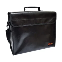 Better Office Fabric Water-Resistant Briefcase, Black (24521)