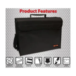 Better Office Fabric Water-Resistant Briefcase, Black (24521)