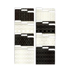 Better Office Geometric Gold Foil Heavyweight File Folders, 1/3-Cut Tab, Letter Size, Assorted Colors, 24/Pack (80021-24PK) Online