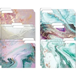 Better Office Marbled Heavyweight File Folders, 1/3-Cut Tab, Letter Size, Assorted Colors, 12/Pack (80013-12PK) Discount