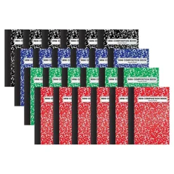 Better Office Mini Composition Notebooks, 3.25" x 4.5", Narrow Ruled, 80 Sheets, Assorted Colors, 24/Pack (25524-24PK) Outlet