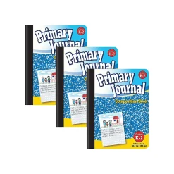 Better Office Primary Journal 1-Subject Composition Notebooks, 7.5" x 9.75", Primary, 100 Sheets, Blue, 3/Pack (25403-3PK)