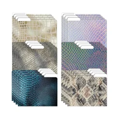 Better Office Snakeskin Heavyweight File Folders, 1/3-Cut Tab, Letter Size, Assorted Colors, 24/Pack (80022-24PK) Outlet