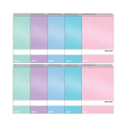 Better Office Steno Pads, 6" x 9", Gregg-Ruled, Assorted Colors, 80 Sheets/Pad, 10 Pads/Pack (25810-10PK) Outlet