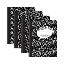 Better Office 1-Subject Composition Notebooks, 7.5" x 9.75", Wide Ruled, 100 Sheets, Black, 12/Pack (25112-12PK) Outlet