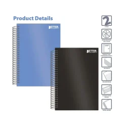 Better Office 1-Subject Notebooks, 4.38" x 7", College Ruled, 100 Sheets, 2/Pack (25792-2PK) Outlet
