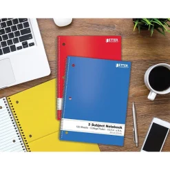 Better Office 3-Subject Notebooks, 8