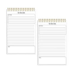 Better Office To-Do List Notepad, 5.5" x 8.5", Ruled, White, 50 Sheets/Pad, 2 Pads/Pack (25824-2PK) Best