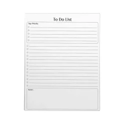 Better Office To-Do List Notepad, 8.5" x 11", Project-Ruled, White/Black, 50 Sheets/Pad (25832) Best
