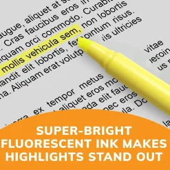 BIC Brite Liner Stick Highlighter, Chisel Tip, Yellow, Dozen (65550) Hot