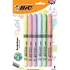 BIC Brite Liner Stick Highlighter with Grip, Chisel Tip, Assorted Pastel Colors, 6/Pack (GBLDP61-AST ) Online