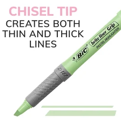 BIC Brite Liner Stick Highlighter with Grip, Chisel Tip, Assorted Pastel Colors, 6/Pack (GBLDP61-AST ) Online