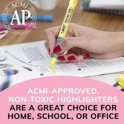 BIC Brite Liner Stick Highlighter with Grip, Chisel Tip, Assorted Pastel Colors, 6/Pack (GBLDP61-AST ) Online