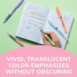 BIC Brite Liner Stick Highlighter with Grip, Chisel Tip, Assorted Pastel Colors, 6/Pack (GBLDP61-AST ) Online