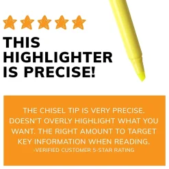 BIC Brite Liner Stick Highlighter, Chisel Tip, Yellow, 24/Pack (BL241YEL) Best