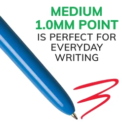 BIC 4-Color Retractable Ballpoint Pen, Medium Point, Multicolor Ink (24623/MM11) Best