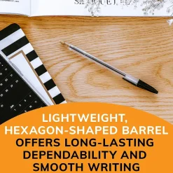 BIC Cristal Ballpoint Pen, Medium Point, Black Ink, 10/Pack (068271) Online