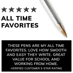 BIC Cristal Ballpoint Pen, Medium Point, Black Ink, 10/Pack (068271) Online