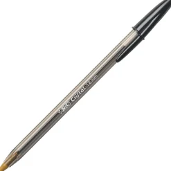 BIC Cristal Ballpoint Stick Pens, Bold Point, Black Ink, 24/Box (MSBP241-BLK) Discount