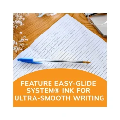 BIC Cristal Xtra Smooth Ballpoint Pen, Medium Point, Blue Ink, 24/Box, 6 Boxes/Pack (MS144E-BLU) Clearance