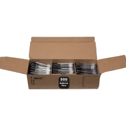 BIC Cristal Xtra Smooth Ballpoint Pen, Medium Point, Black Ink, 500/Pack (MS500E-BLK)