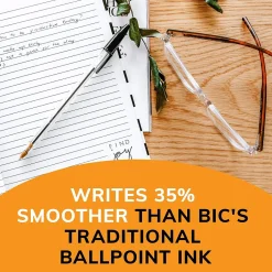 BIC Cristal Xtra Smooth Ballpoint Pen, Medium Point, Black Ink, 24/Box, 6 Boxes/Pack (MS144E-BLK) Discount