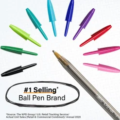 BIC Cristal Xtra-Bold Ballpoint Pens, Bold Point, 1.6mm, Assorted Ink, Bulk/Pack (MSBAPP241-AST) New