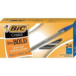BIC Cristal Xtra-Bold Ballpoint Pens, Bold Point, 1.6mm, Blue Ink, 24/Pack (MSBP241-BLU) Outlet