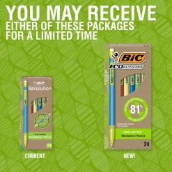 BIC Ecolutions Mechanical Pencils, 0.7mm, #2 Medium Lead, 24/Pack (MPE24-BLK) Online