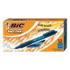 BIC Soft Feel Retractable Ballpoint Pens, Medium Point, Blue Ink, Dozen (SCSM11BLU) New