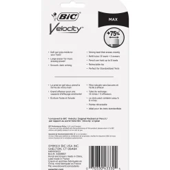 BIC Velocity Max Mechanical Pencil, 0.5mm, #2 Hard Lead, 2/Pack (MPMX5P21BLK)