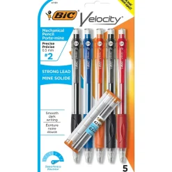 BIC Velocity Mechanical Pencil, 0.7mm, #2 Hard Lead, 5/Pack (41192) Hot