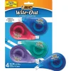 BIC Wite-Out Correction Tape, White, 4/Pack (50589)